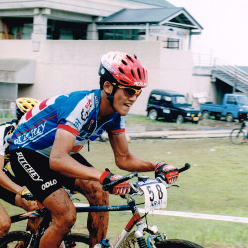 1999年MTB全日本選手権でのワンシーン。マウンテンバイクもおまかせください!